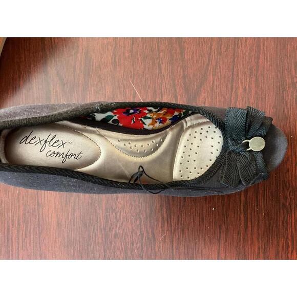 Dexflex comfort black open toe shoes size 7 - Picture 6 of 7